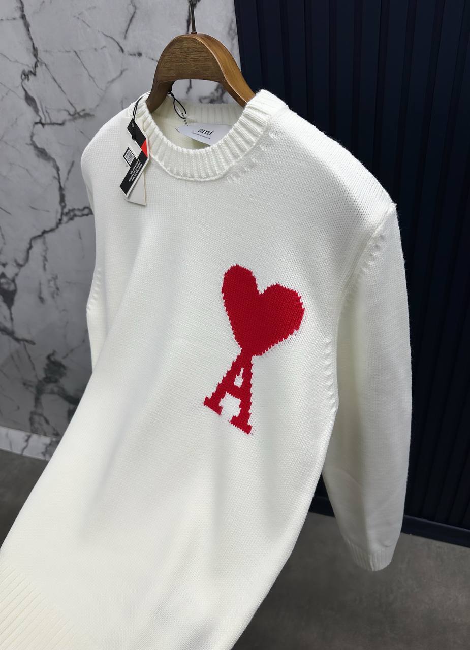 Ami Paris Sweatshirt-Beyaz