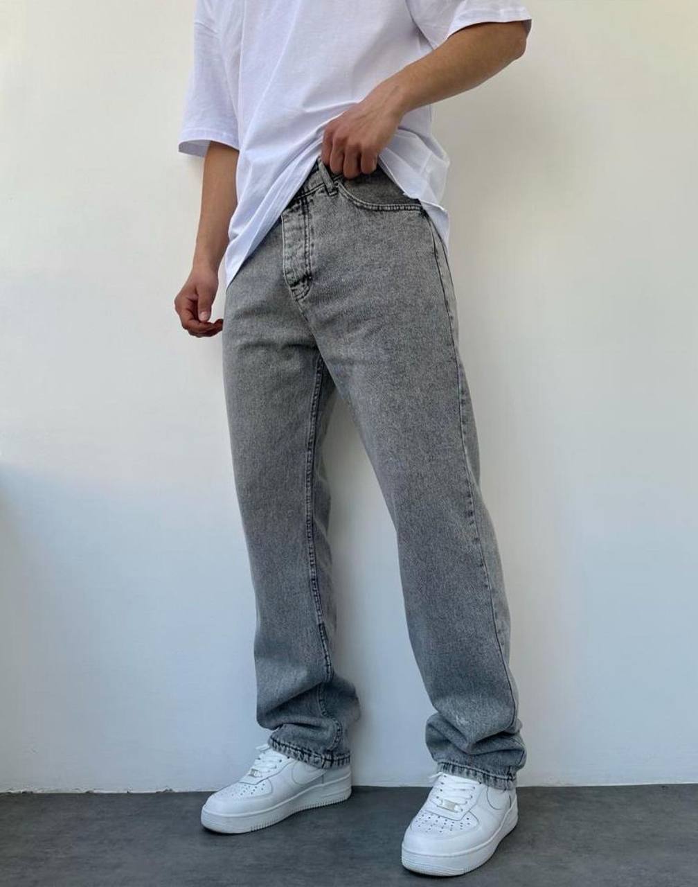 Gri Baggy Pantolon