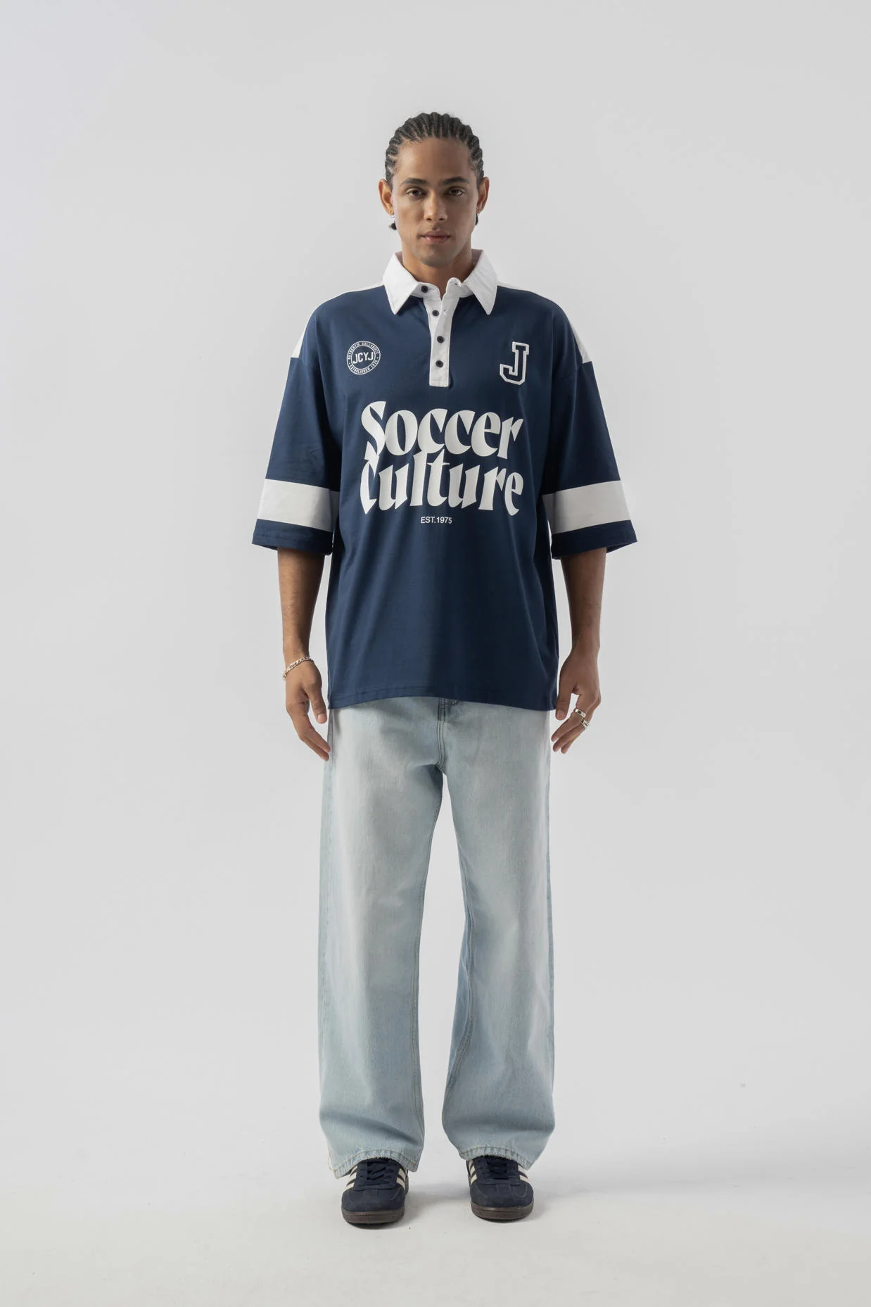 Soccer Culture Polo Yaka T-shirt - Lacivert