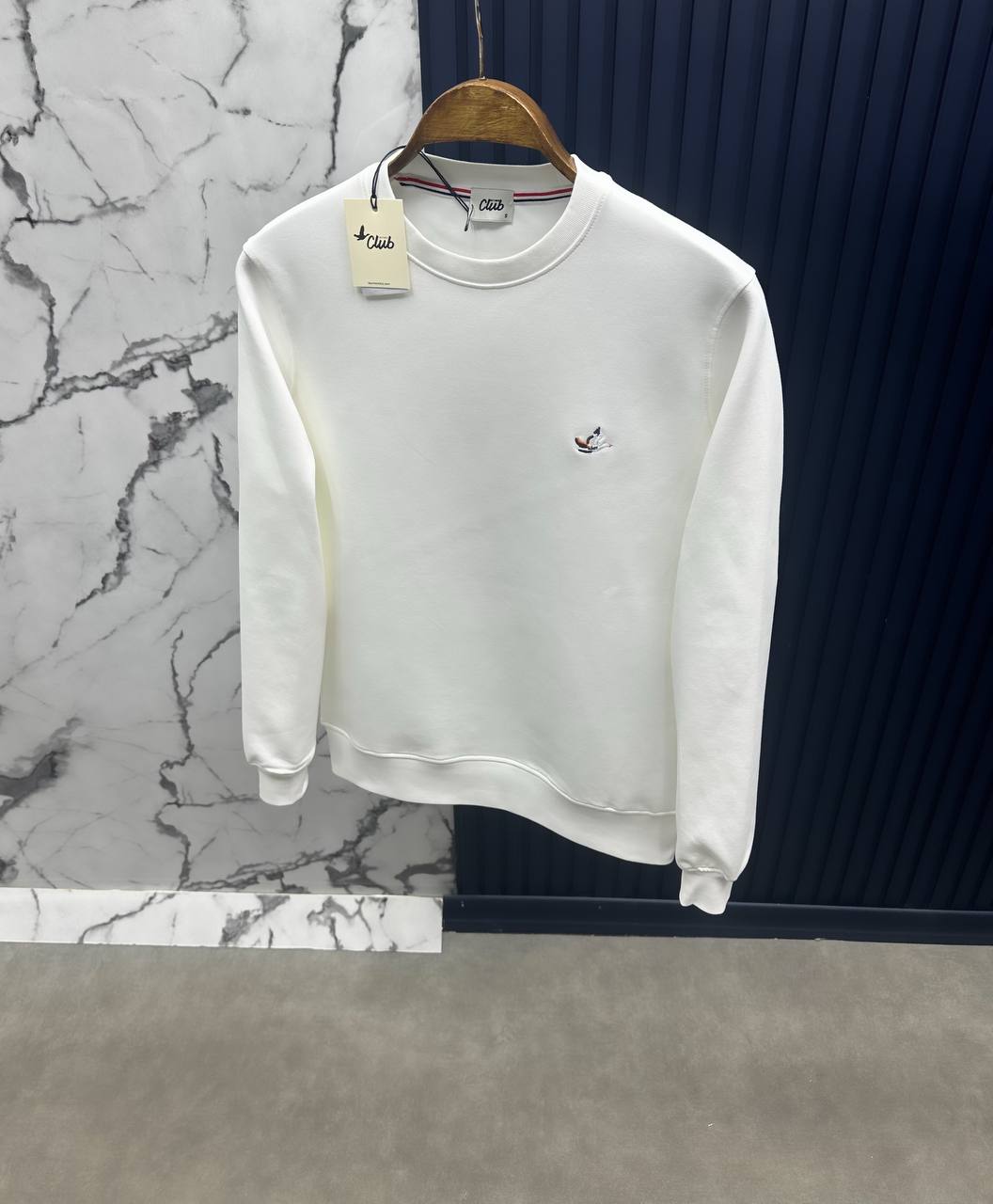 Bymen Logolu Sweatshirt-Beyaz