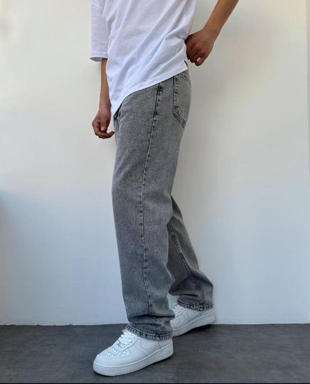 Gri Baggy Pantolon