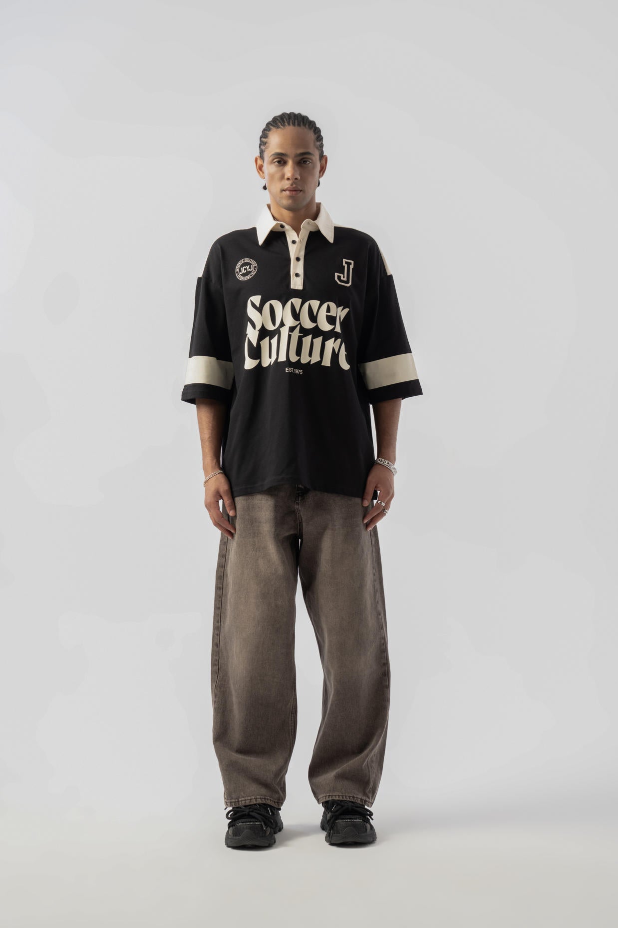 Soccer Culture Polo Yaka T-shirt - Siyah