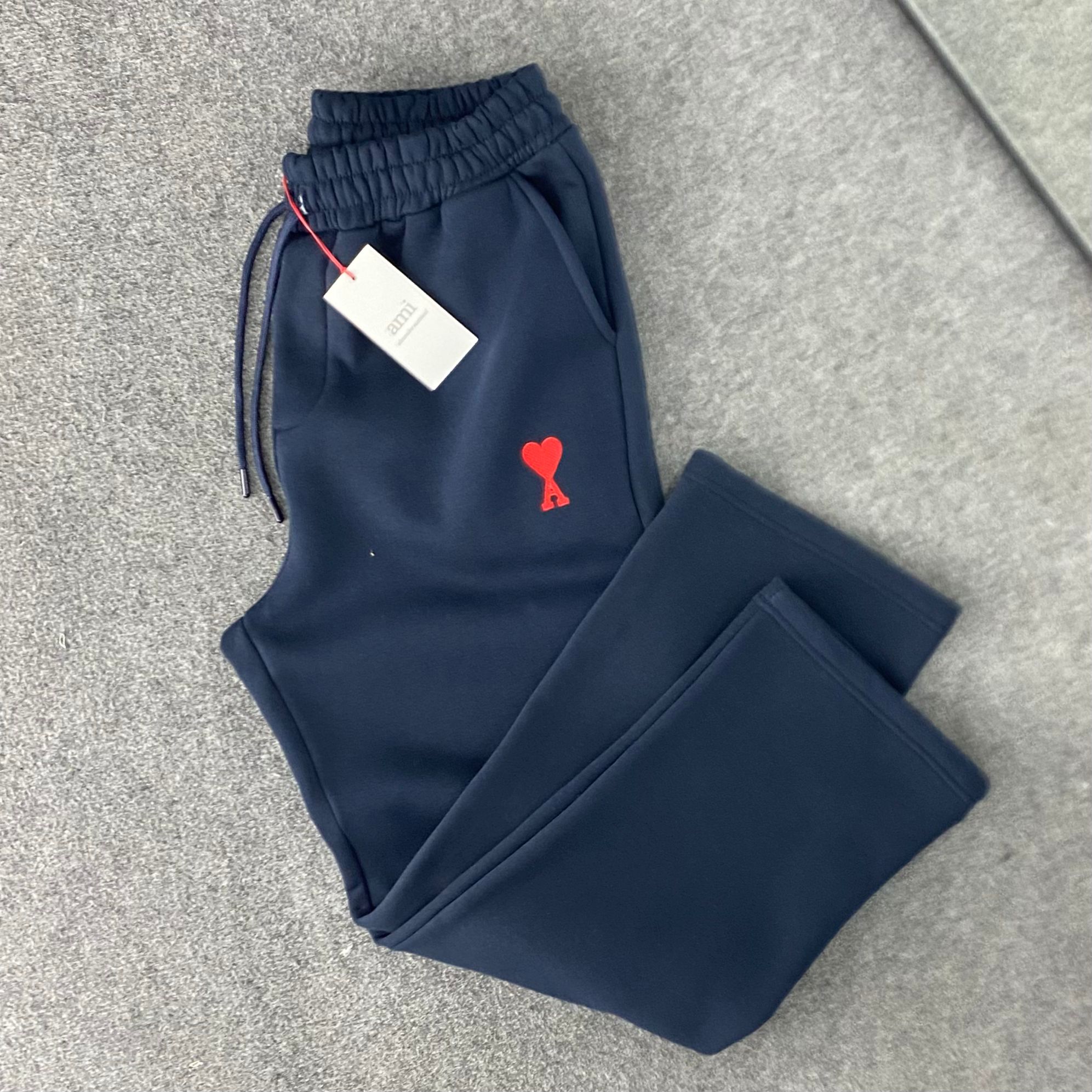 A nakışlı Baggy Eşofman Altı -Lacivert