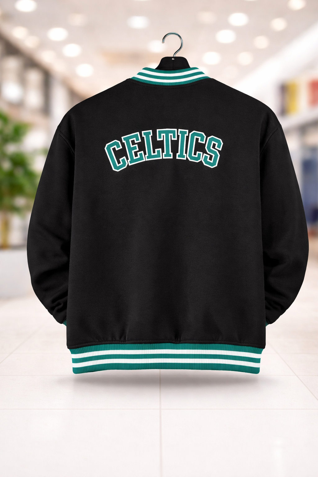 Unisex Kolej Ceket Rahat Kesim Düğmeli Günlük Oversize Bomber Ceket-Siyah