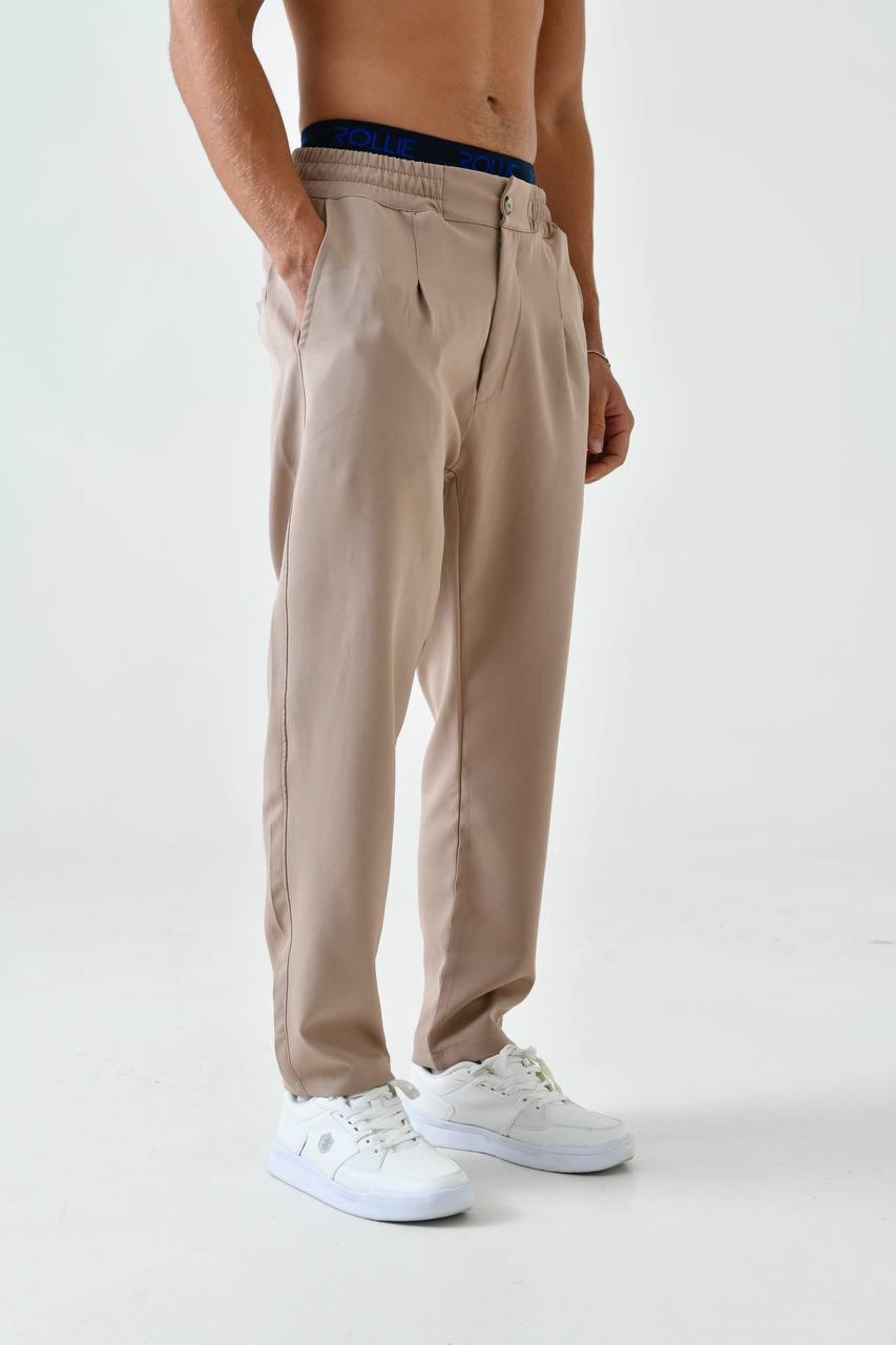 Double paça  havuç kesim Pantolon -Bej