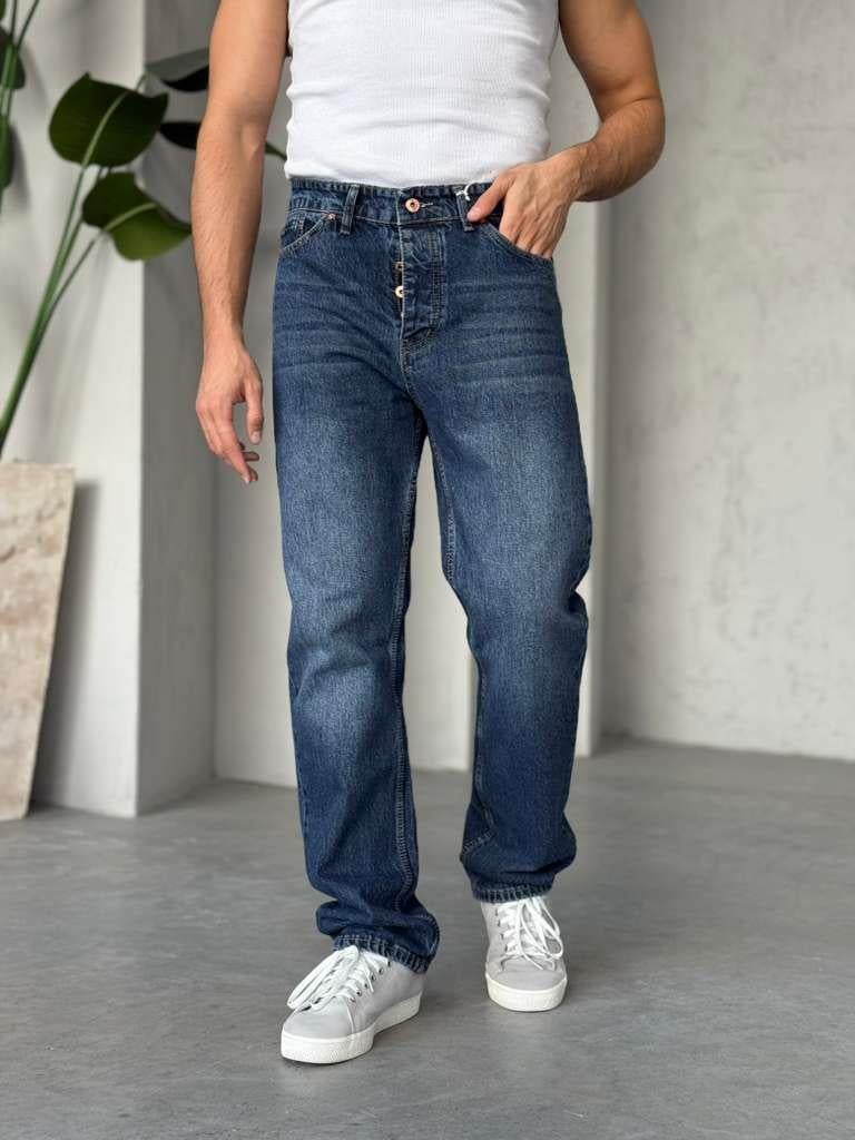 3189 KOYU MAVİ BAGGY KOT PANTOLON