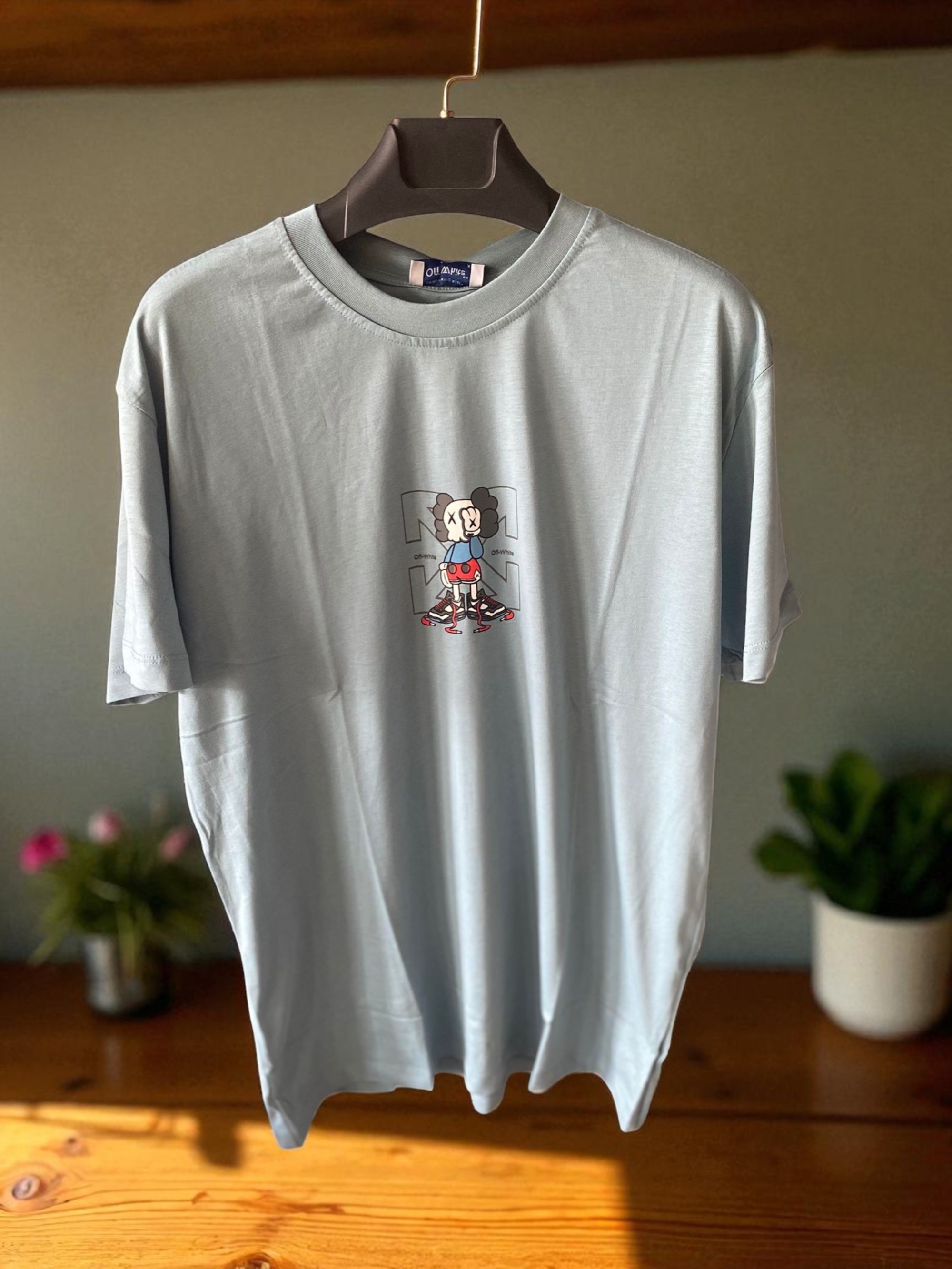 OFF WHITE SIRT BASKILI Tshirt-Mavi