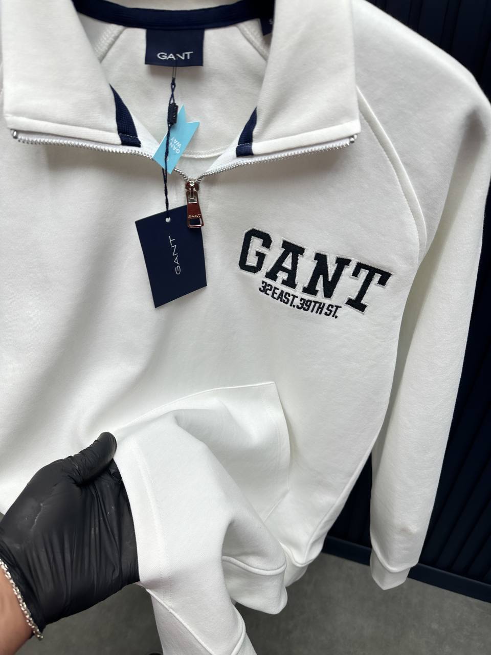 Gnt Fermuarlı Sweatshirt-Beyaz