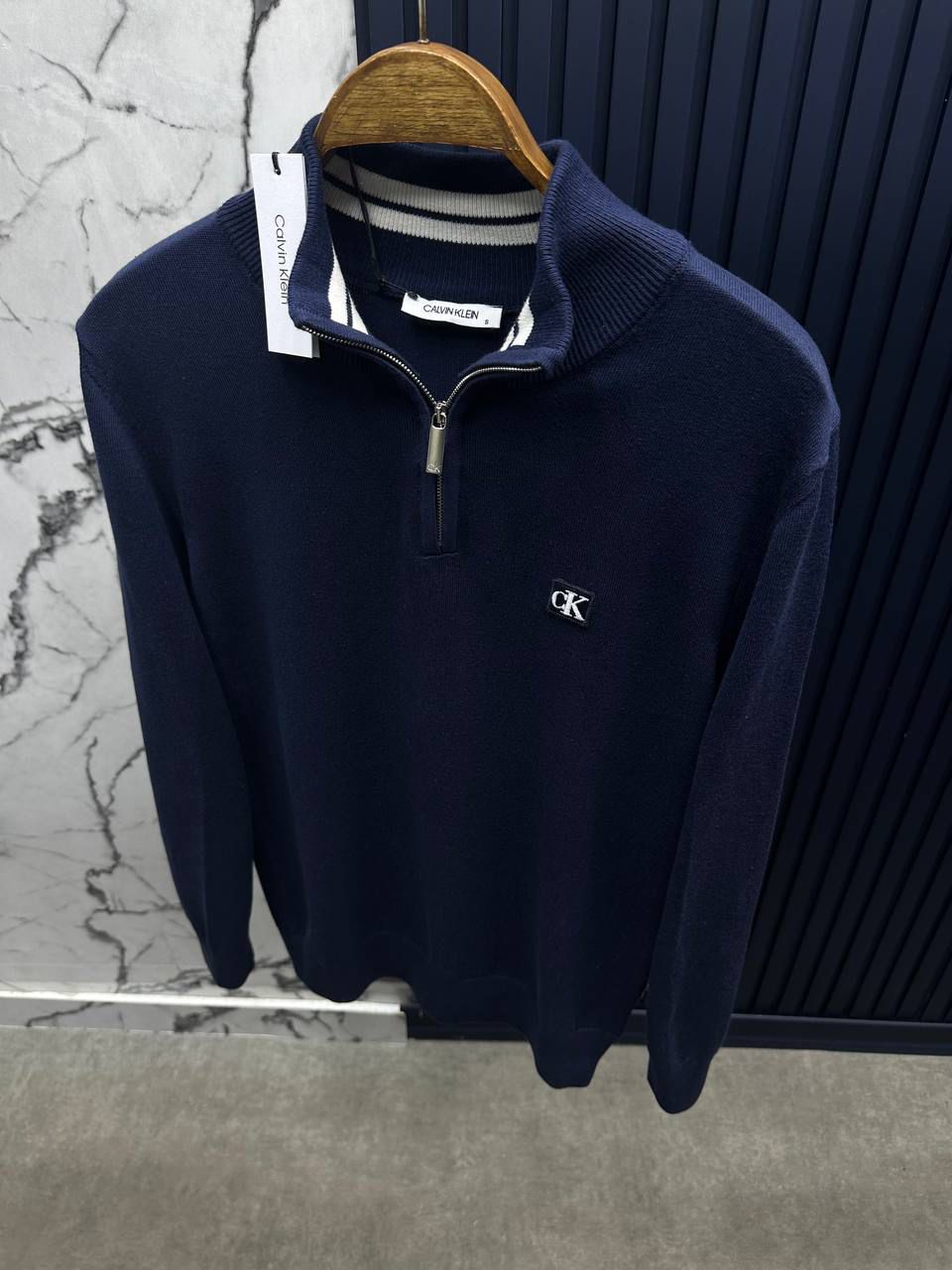 CK Fermuarlı Sweatshirt-Lacivert