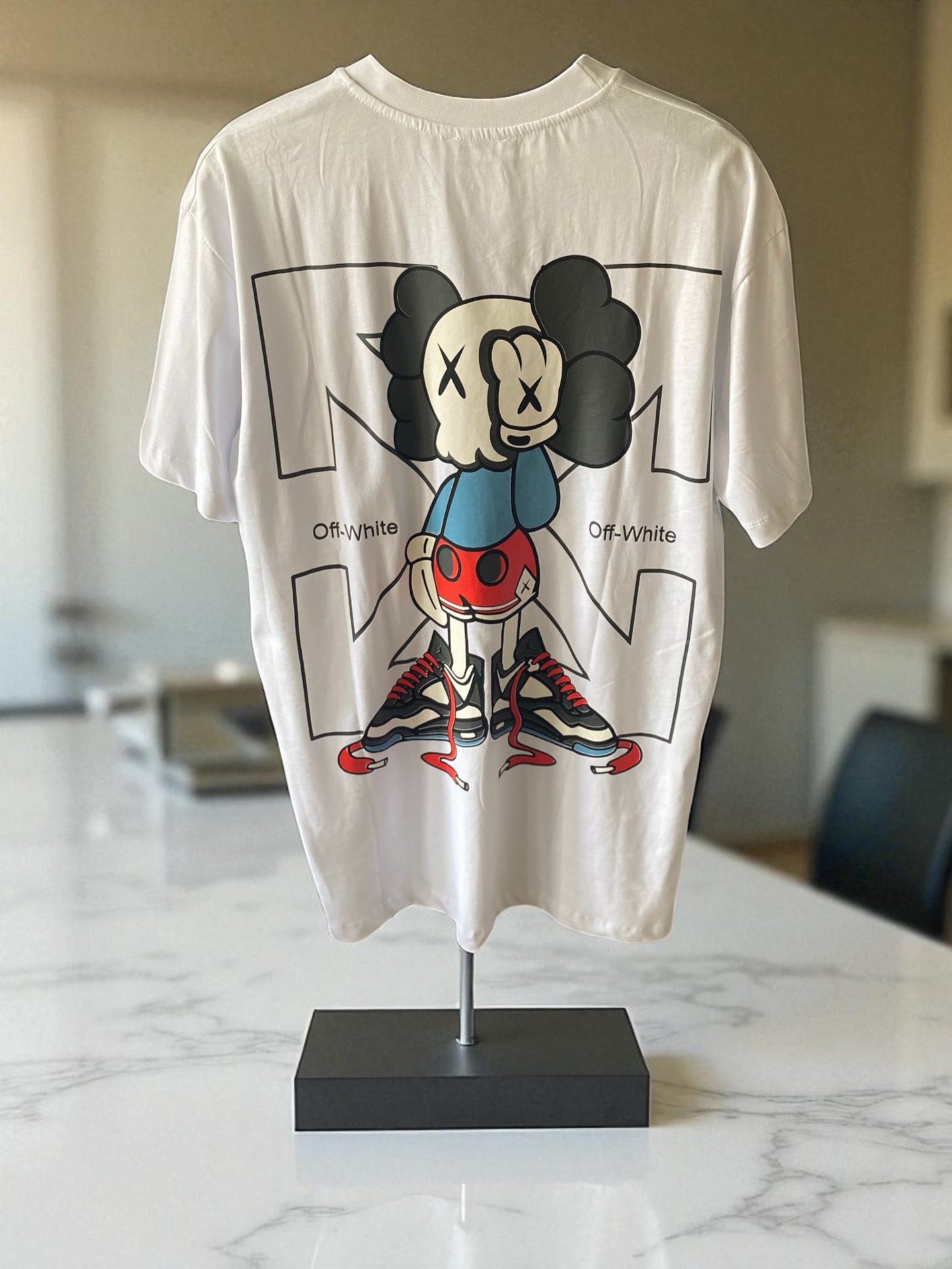 OFF WHITE SIRT BASKILI Tshirt-Beyaz