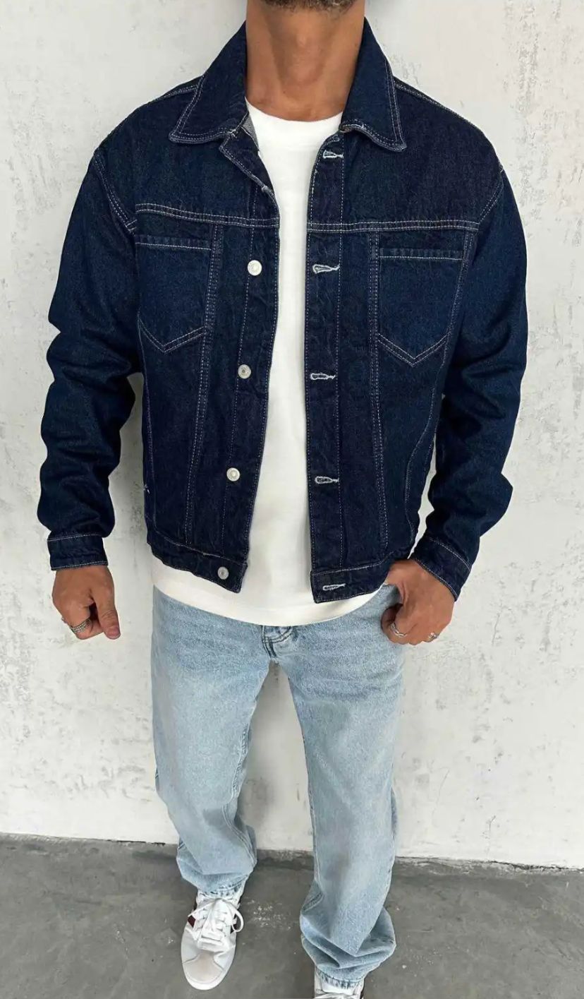 Basic Oversize Kot Ceket - Lacivert