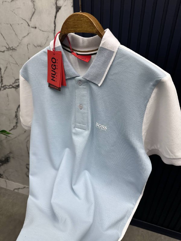 HG MAVİ-BEYAZ  POLO YAKA T-SHİRT