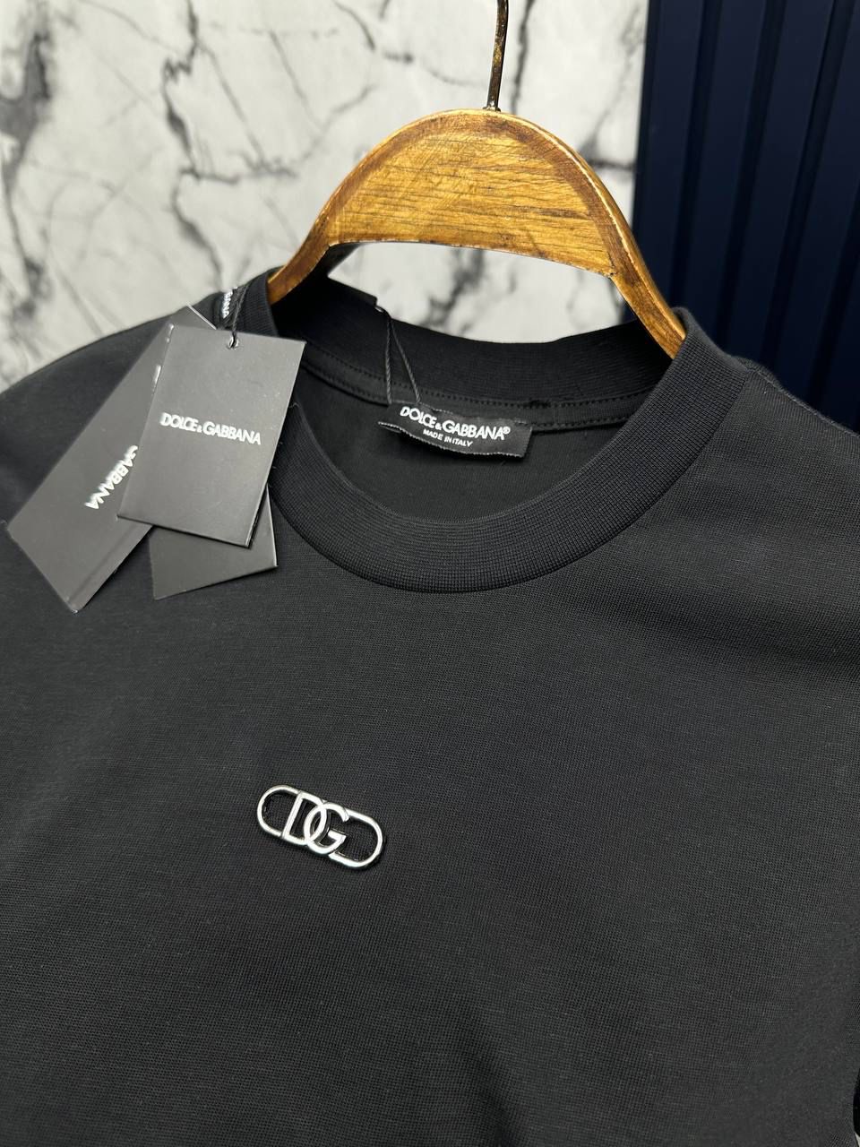 DG Unisex Nakışlı Tshirt Siyah