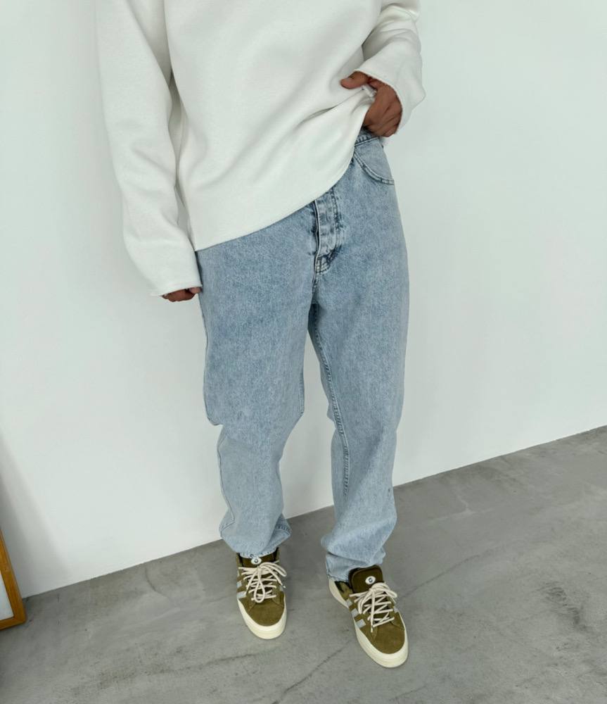 Buz Mavi Baggy Pantolon