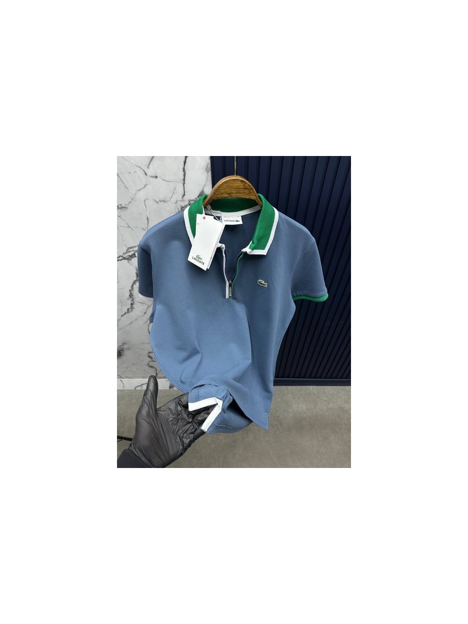 LCST  Fermuarlı Polo Yaka T-Shirt- Lacivert