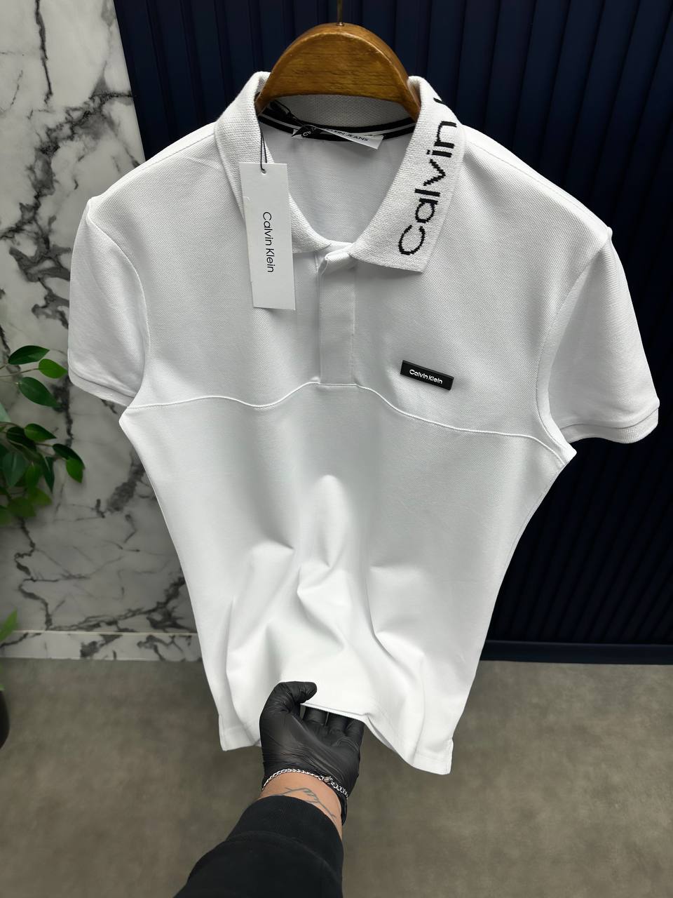 CK POLO YAKA Tshirt -Beyaz