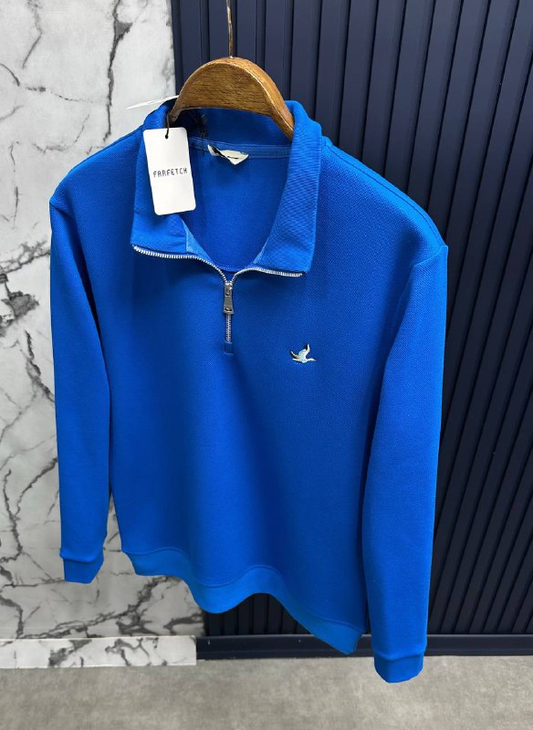 Bymen Yarım Fermuarlı Sweatshirt-Mavi
