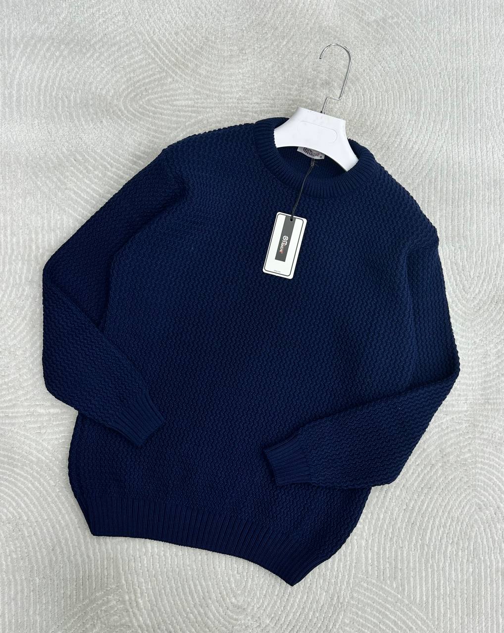 OFB 551 - Triko Simit Yaka Kazak- Lacivert