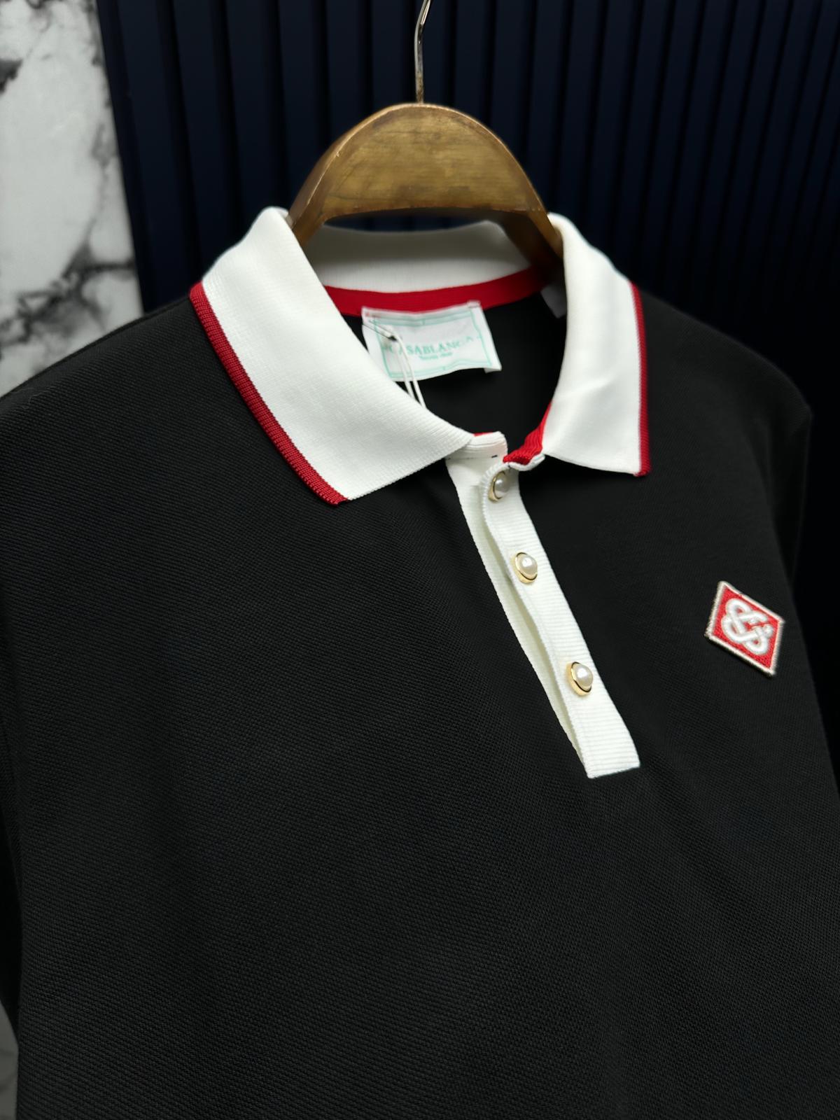 CS POLO YAKA Düğmeli Sweatshirt-Siyah