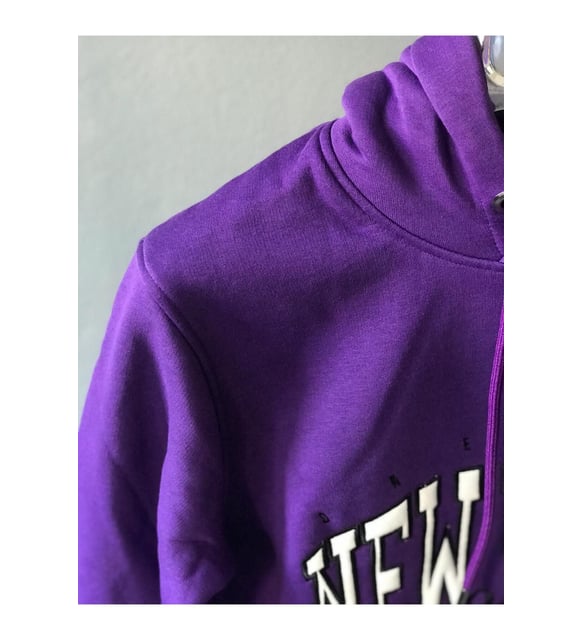 Kapüşonlu Unisex New York City  Sweatshirt -Mor