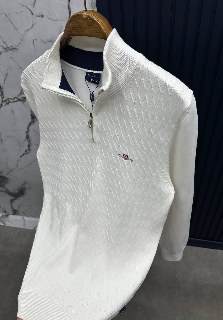 GNT TRİKO FERMUARLI -Beyaz