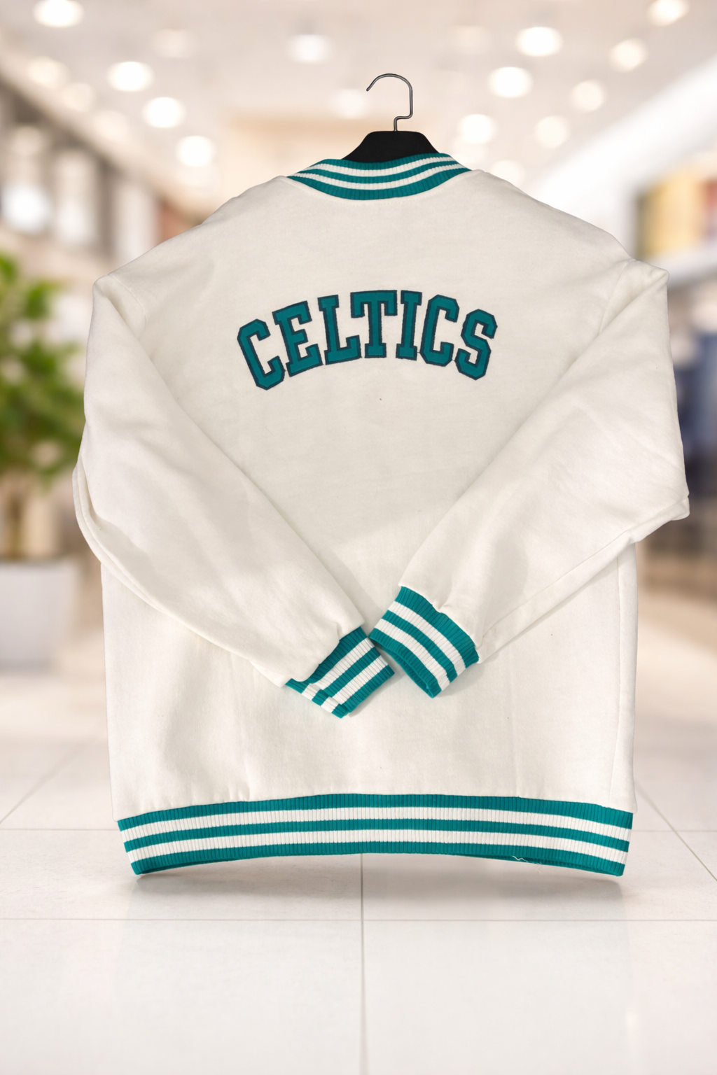 Unisex Kolej Ceket Rahat Kesim Düğmeli Günlük Oversize Bomber Ceket-Beyaz