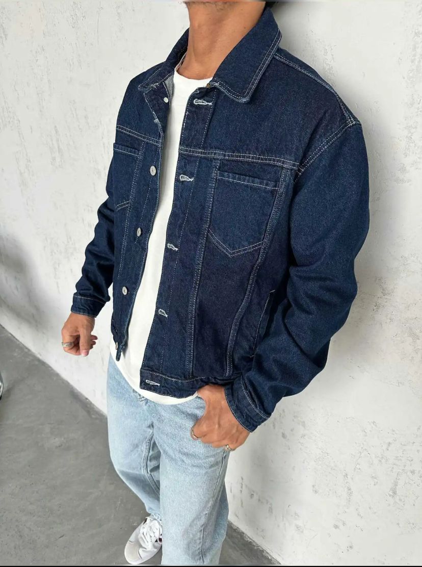 Basic Oversize Kot Ceket - Lacivert
