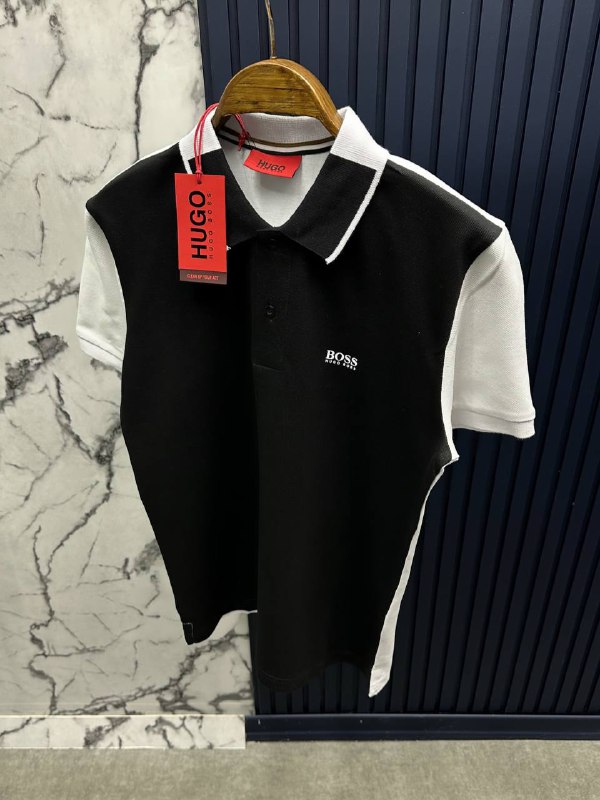 HG SİYAH-BEYAZ POLO YAKA T-SHİRT