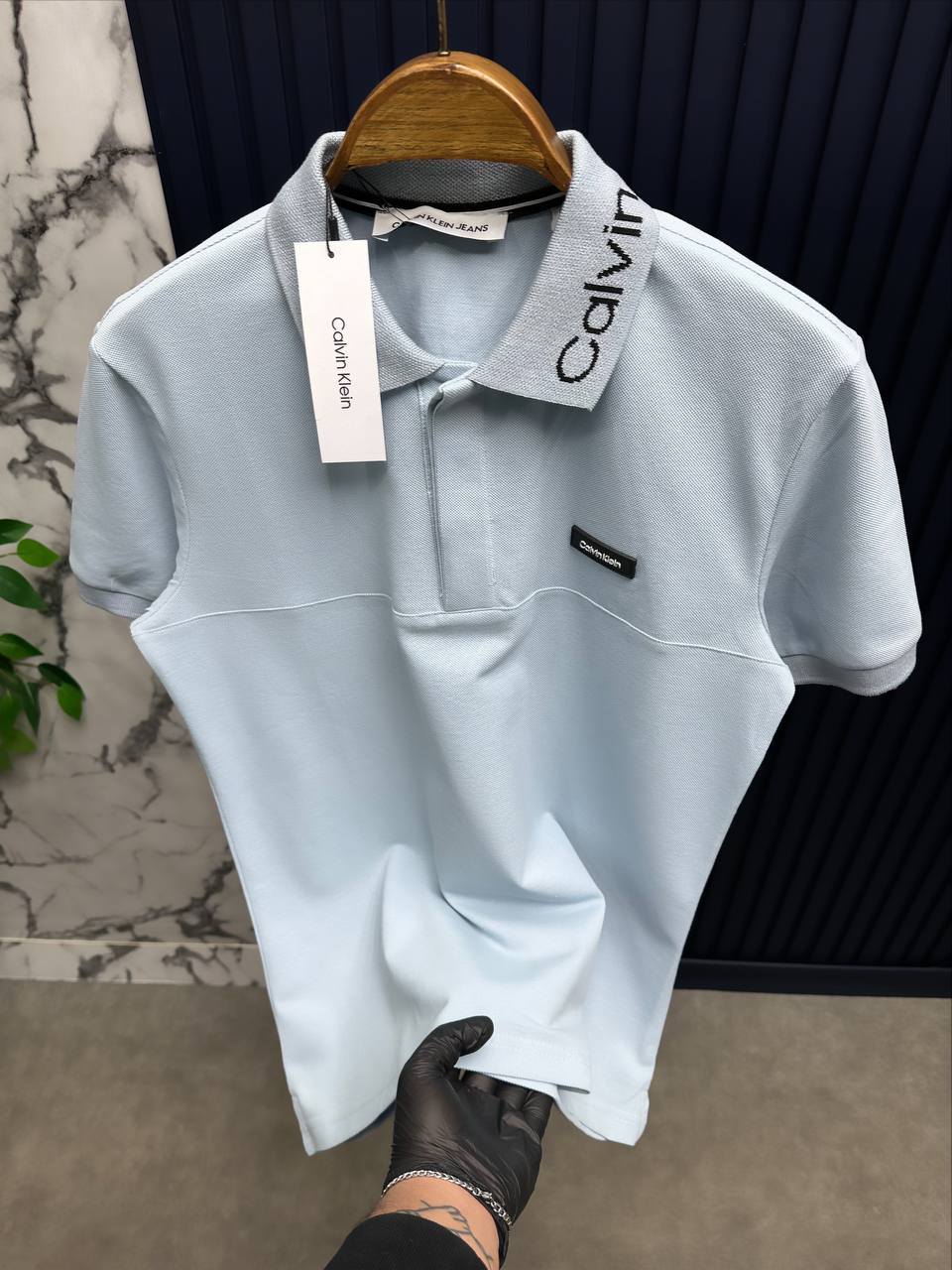 Ck Polo Yaka Tshirt-Mavi