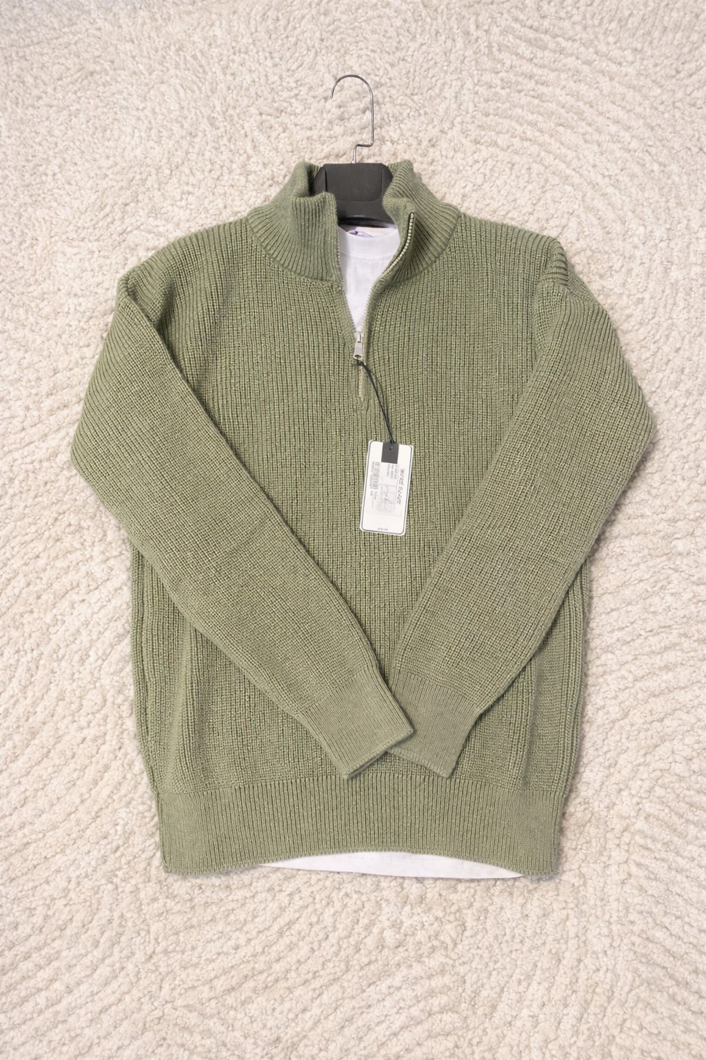 0FB 550 -Triko Fermuarlı Dik Yaka-Haki