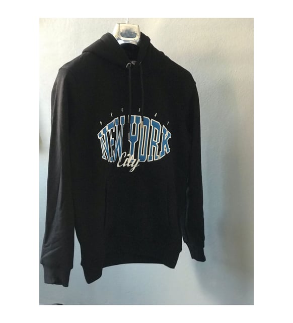 Kapüşonlu Unisex New York City Sweatshirt -Siyah