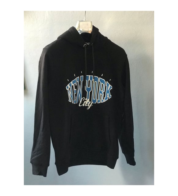 Kapüşonlu Unisex New York City Sweatshirt -Siyah