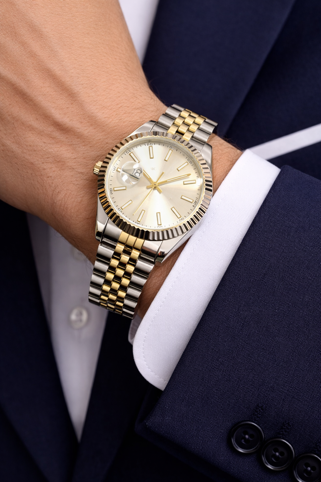 Altın Çizgili Jubilee Kordon Erkek Kol Saati