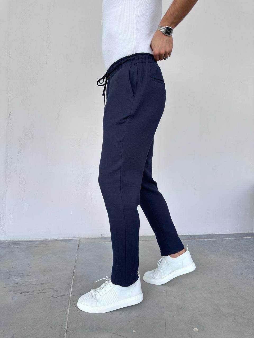 PNT 5062-Slim Jogger Pantolon Lacivert