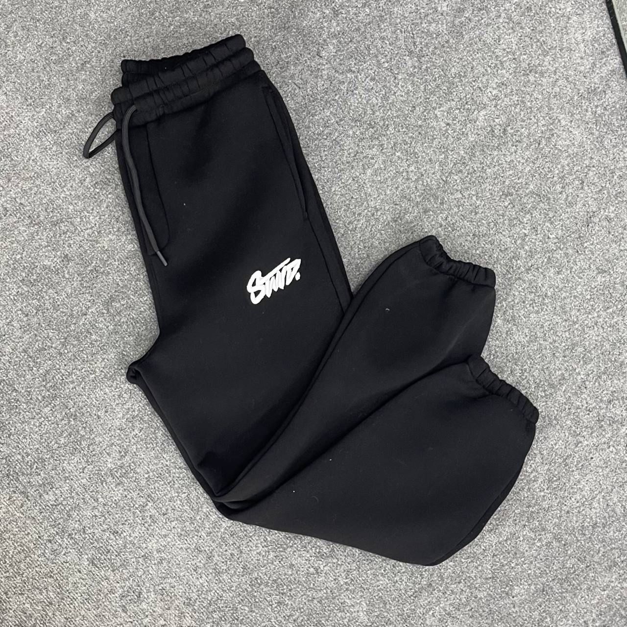 Stwd Baggy Paçası Lastikli Eşofman Altı- Siyah