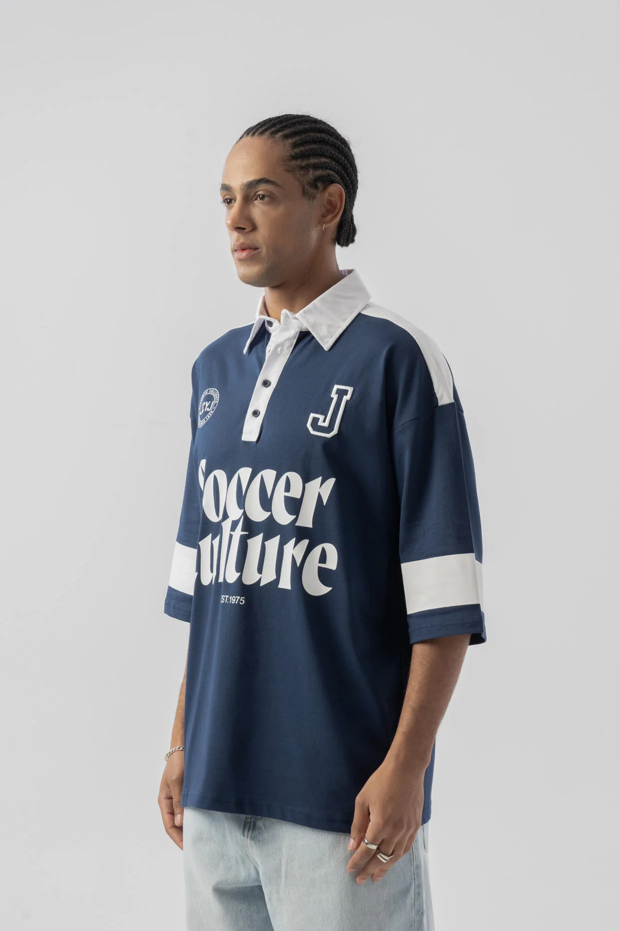Soccer Culture Polo Yaka T-shirt - Lacivert