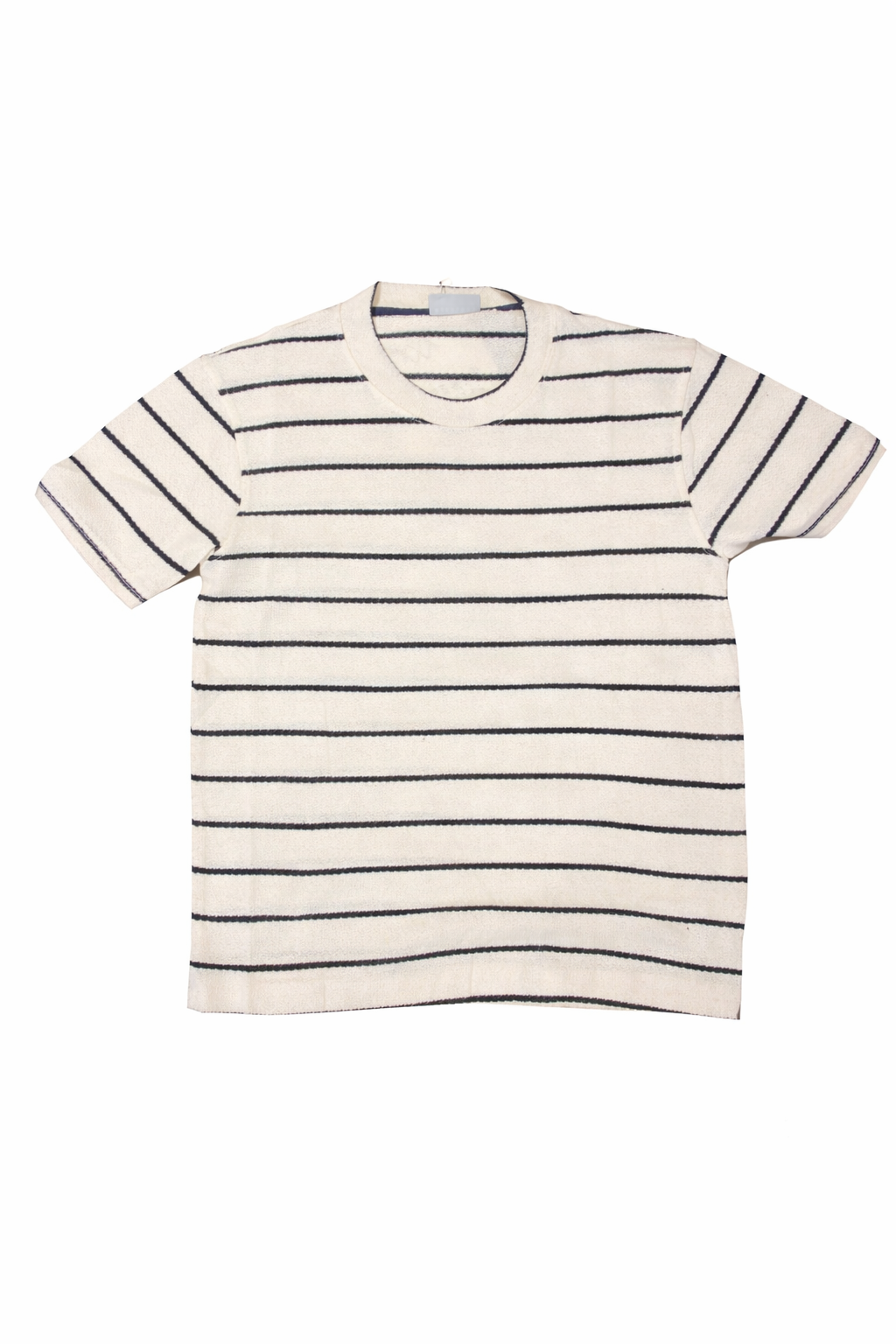 Çizgili Yarım Overszıe T-shirt -Lacivert