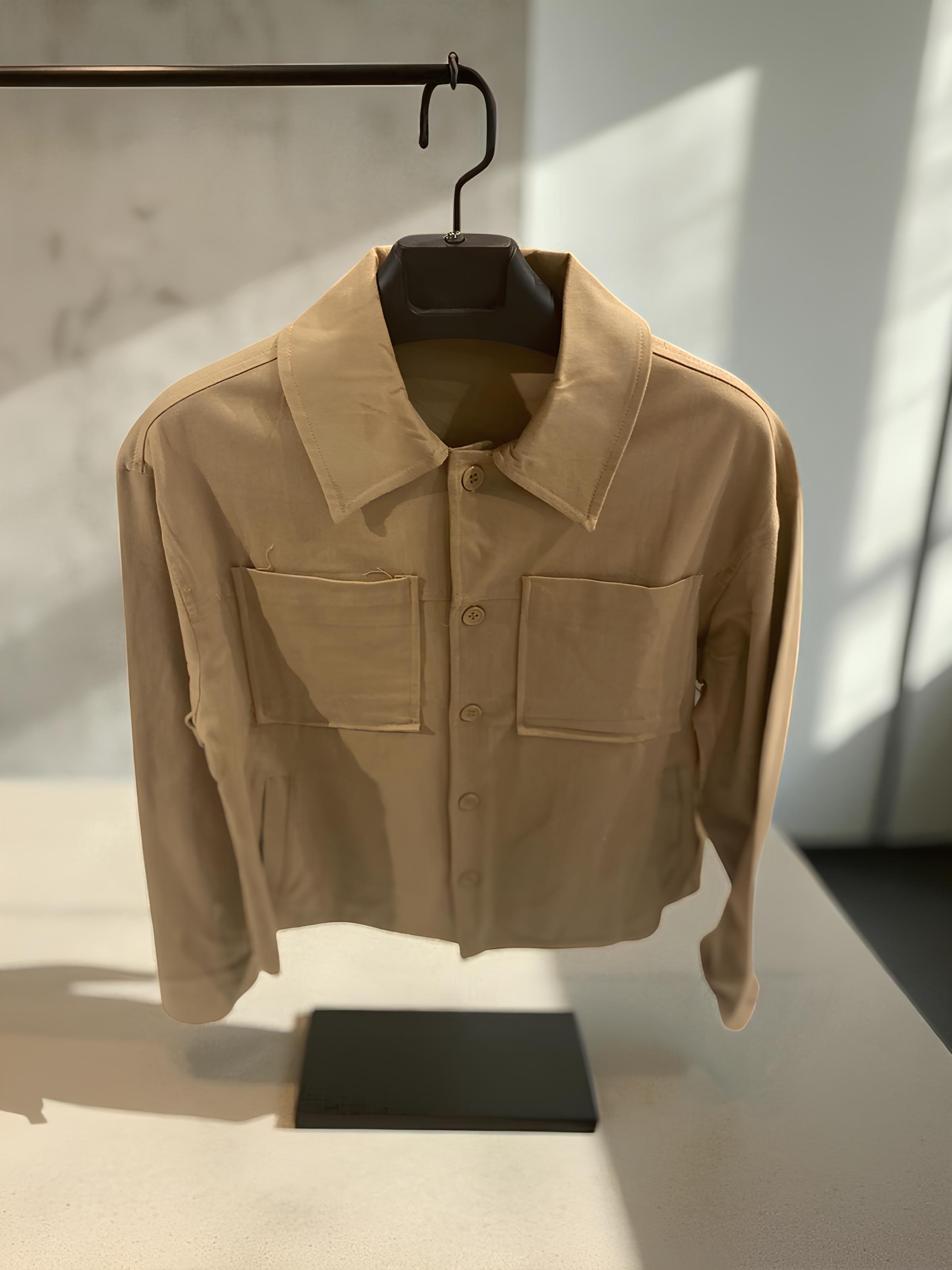 Gabardin Kumaş Ceket-Camel
