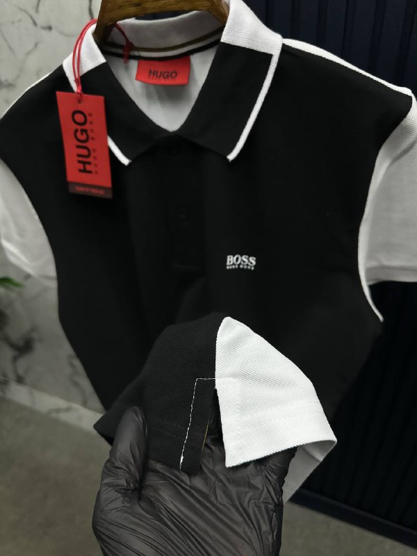 HG SİYAH-BEYAZ POLO YAKA T-SHİRT