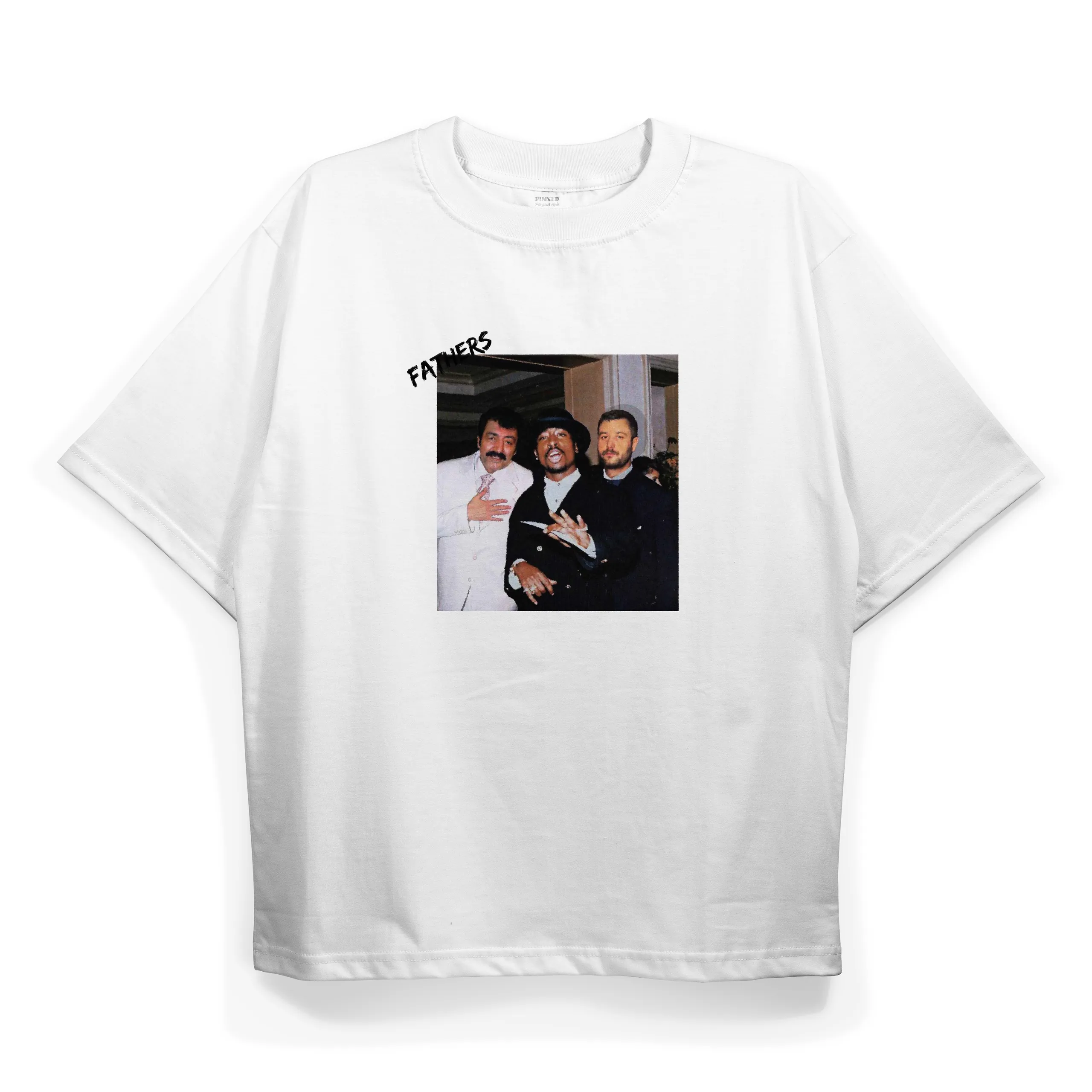 Fathers Baskılı Oversize Tshirt