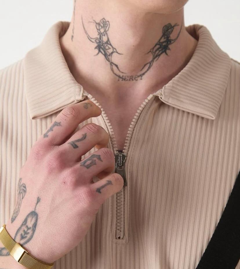 Yaka Fermuarlı Oversıze Ottoman T-Shırt-Bej