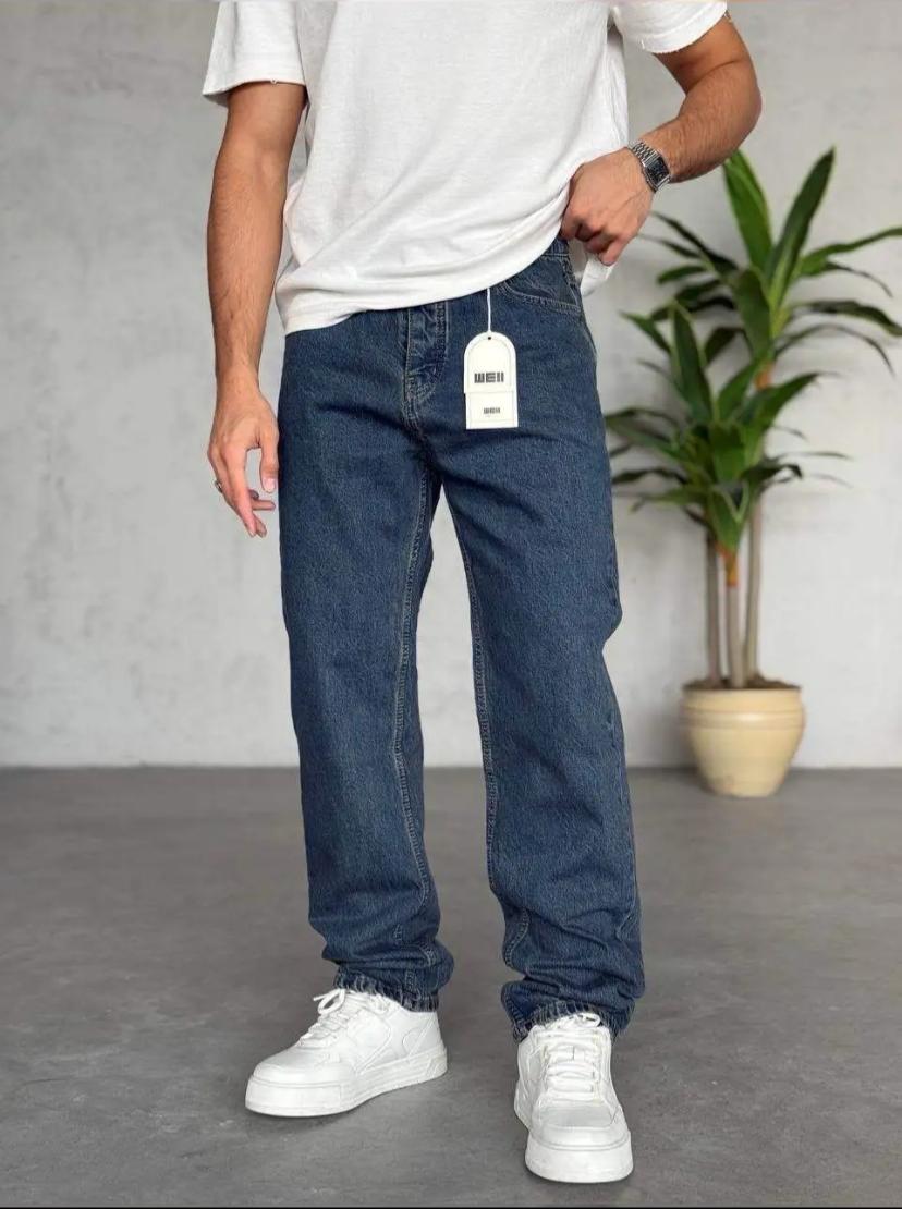 Koyu Lacivert Erkek Baggy Jeans