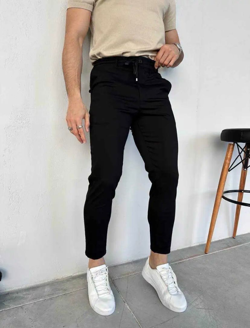 PNT 5062-Slim Jogger Pantolon Siyah