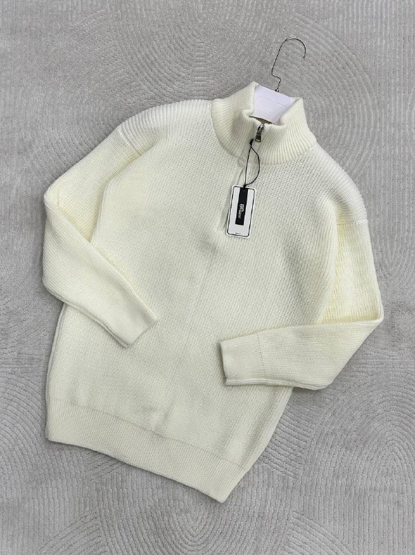 0FB 550 -Triko Fermuarlı Dik Yaka-Taş