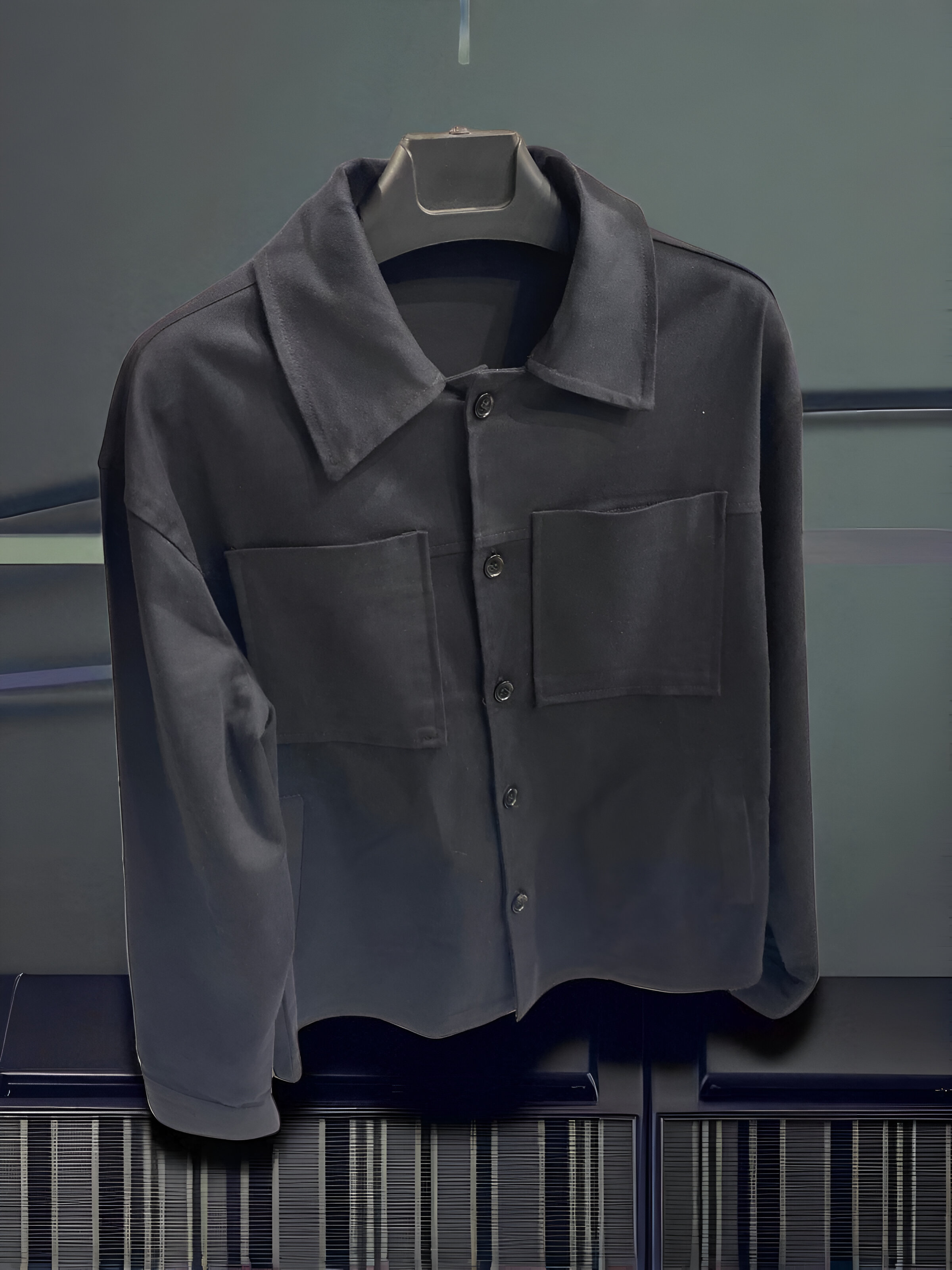 Gabardin Kumaş Ceket-Siyah