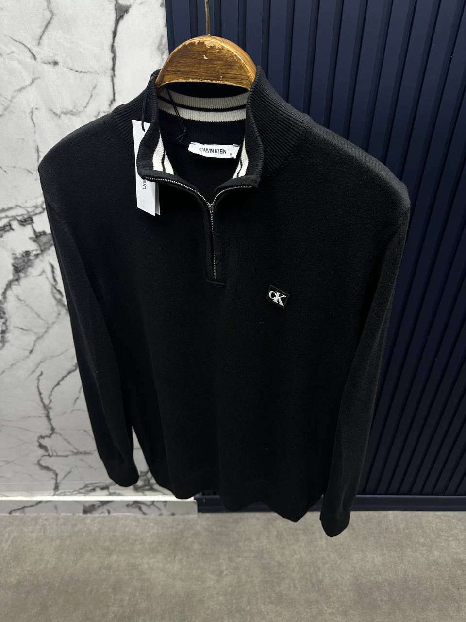 CK Fermuarlı Sweatshirt-Siyah