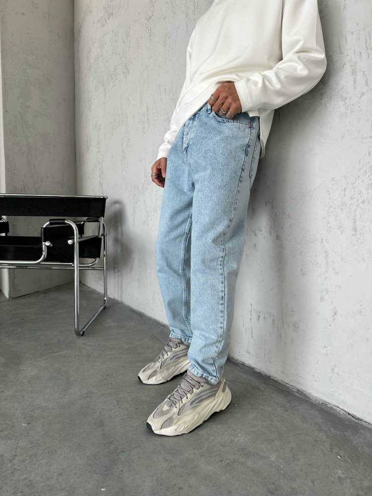 Erkek Mavi Boyfriend Pantolon