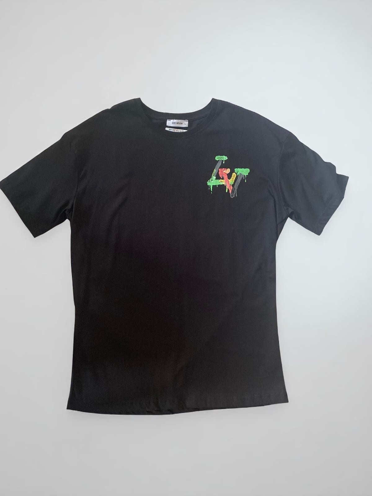 OFF-WHITE SIRT BASKILI OVERSIZE T-shirt Siyah