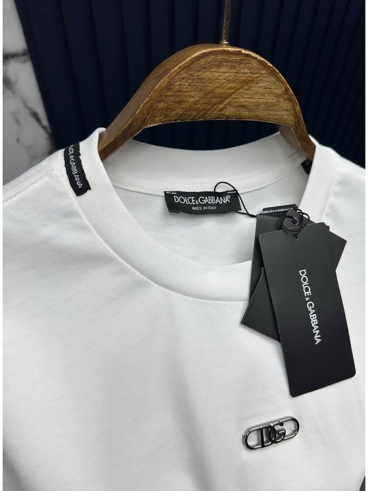 DG Beyaz Unisex Nakışlı Tshirt