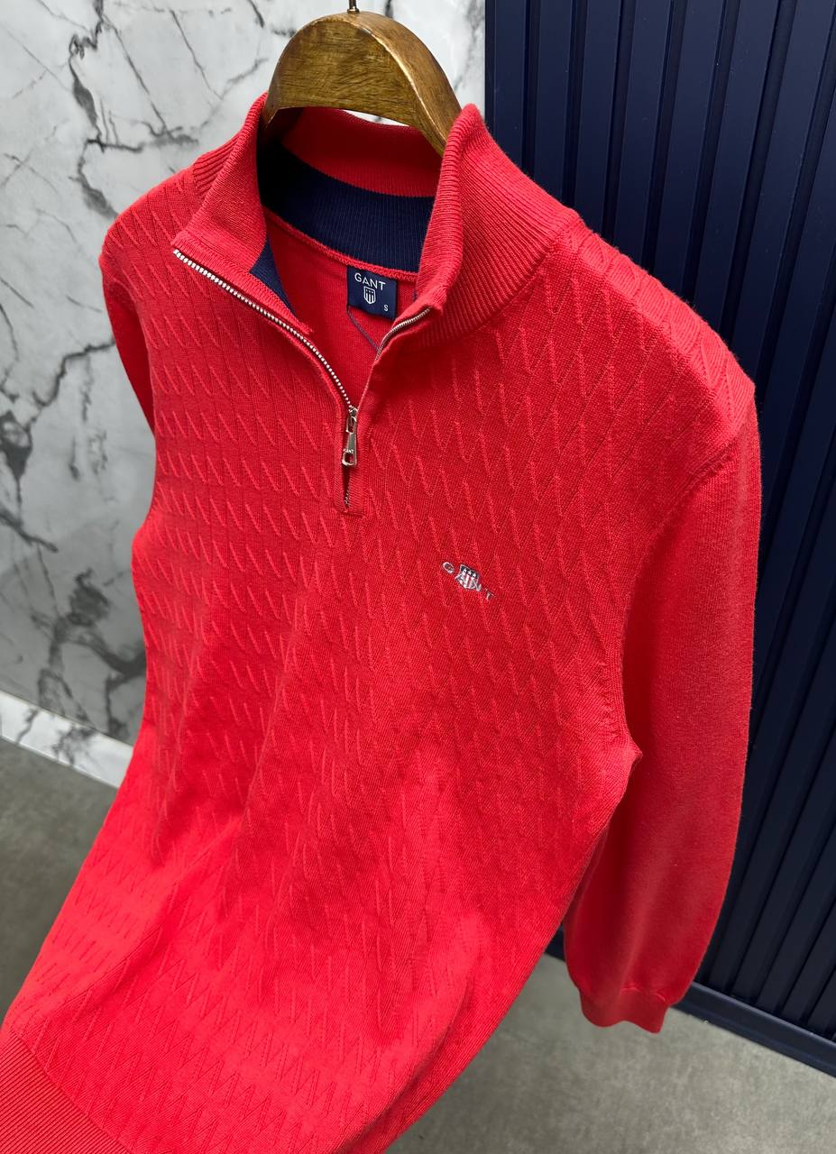 GNT TRİKO FERMUARLI -Kırmızı